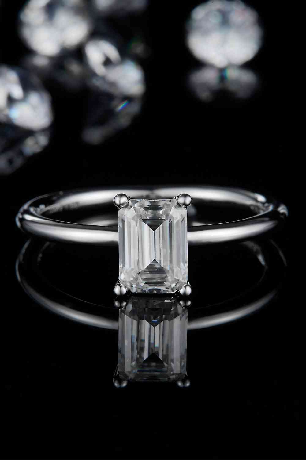 1 Carat Moissanite 925 Sterling Silver Solitaire Ring - Ladyez