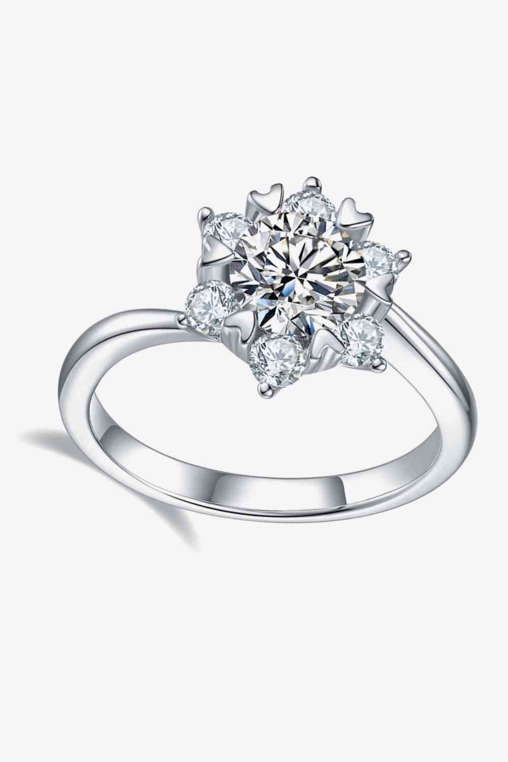 1 Carat Moissanite Zircon Ring - Ladyez