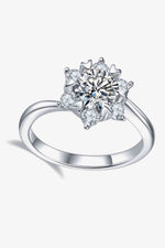 1 Carat Moissanite Zircon Ring - Ladyez