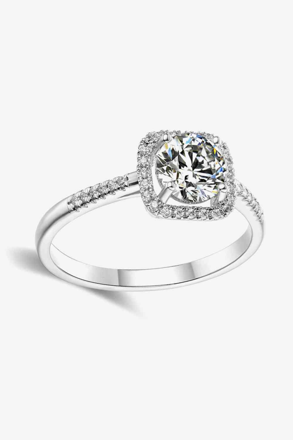 1 Carat Moissanite Zircon Ring - Ladyez