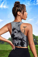 Tie-dye Cropped Round Neck Tank Top - Ladyez