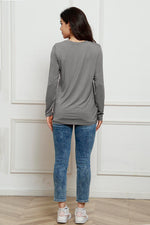 Basic Bae Full Size Round Neck Long Sleeve Top - Ladyez