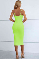 Cutout Spaghetti Strap Bodycon Dress - Ladyez