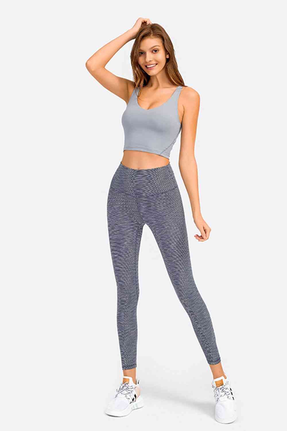 Deep V-Neck Crop Sports Bra - Ladyez