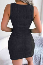 Cutout Sleeveless Knit Dress - Ladyez