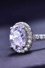 2 Carat Moissanite Platinum-Plated Ring - Ladyez