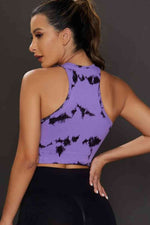 Tie-dye Cropped Round Neck Tank Top - Ladyez