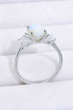 Natural Moonstone and Zircon Ring - Ladyez
