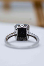 Platinum-Plated Agate Ring - Ladyez