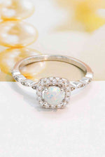 925 Sterling Silver Inlaid Opal Ring - Ladyez