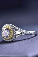 Two-Tone 1 Carat Moissanite Ring - Ladyez