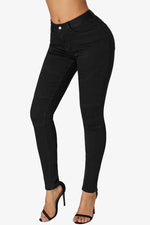 Mid-Rise Waist Skinny Pocketed Jeans - Ladyez