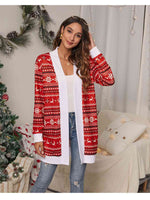 Christmas Open Front Cardigan - Ladyez