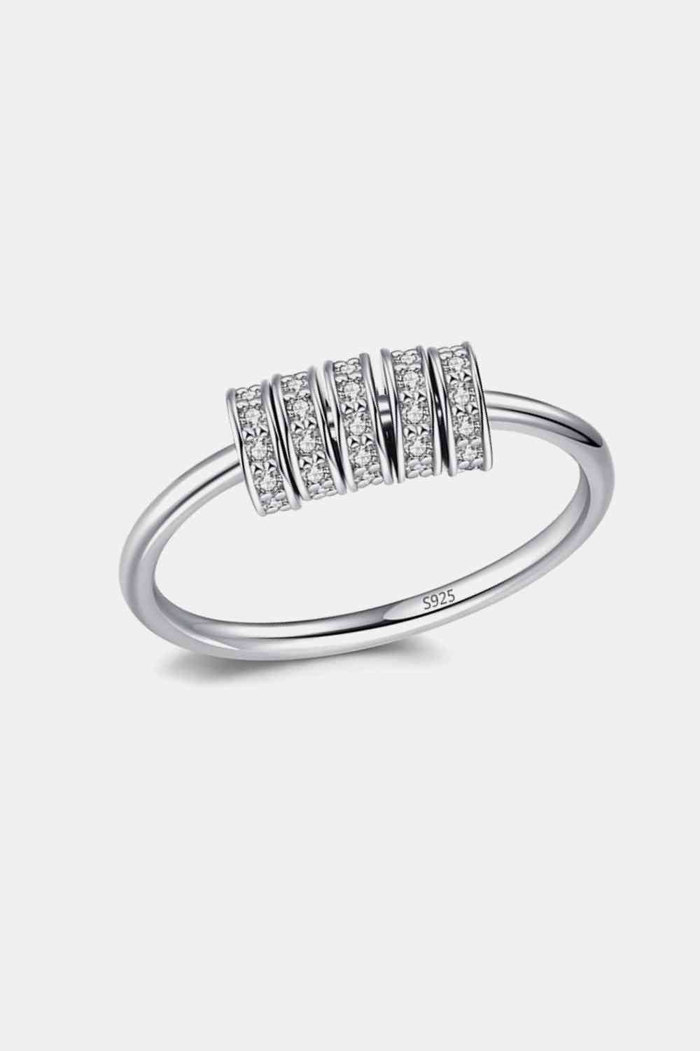 925 Sterling Silver Five Hoops Ring - Ladyez