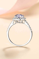 2 Carat Moissanite 925 Sterling Silver Halo Ring - Ladyez