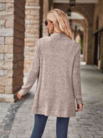 Open Front Cardigan with Pockets - Ladyez