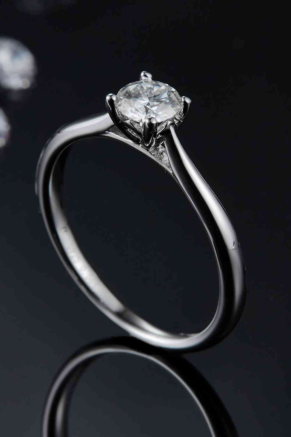Moissanite 925 Sterling Silver Solitaire Ring - Ladyez