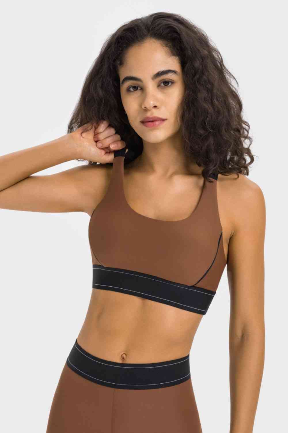 Contrast Sports Bra - Ladyez