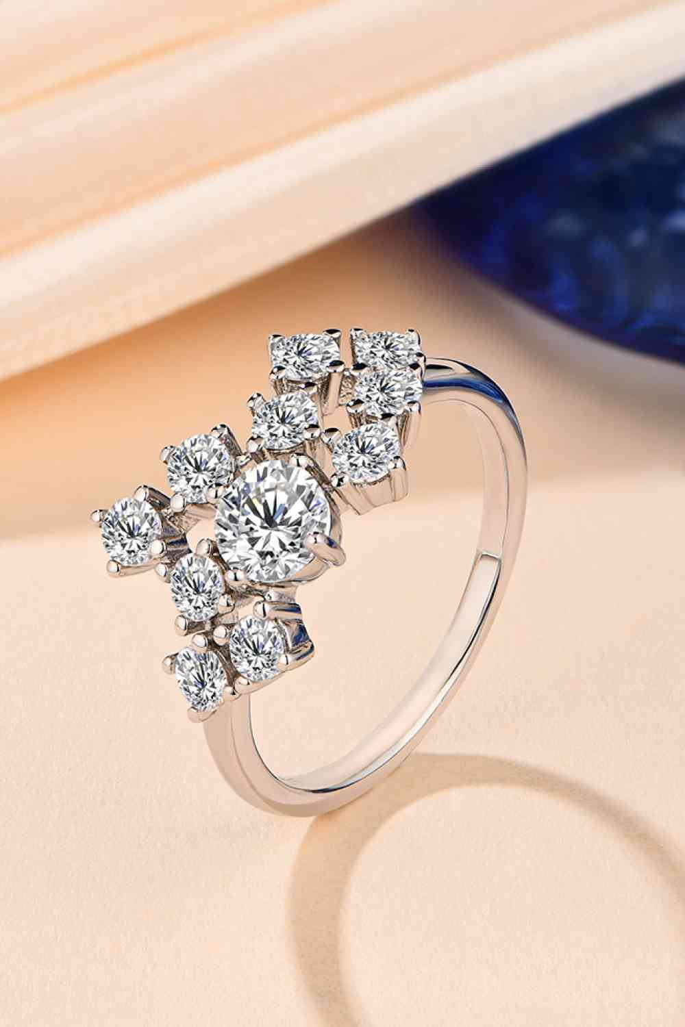 1.2 Carat Moissanite 925 Sterling Silver Ring - Ladyez