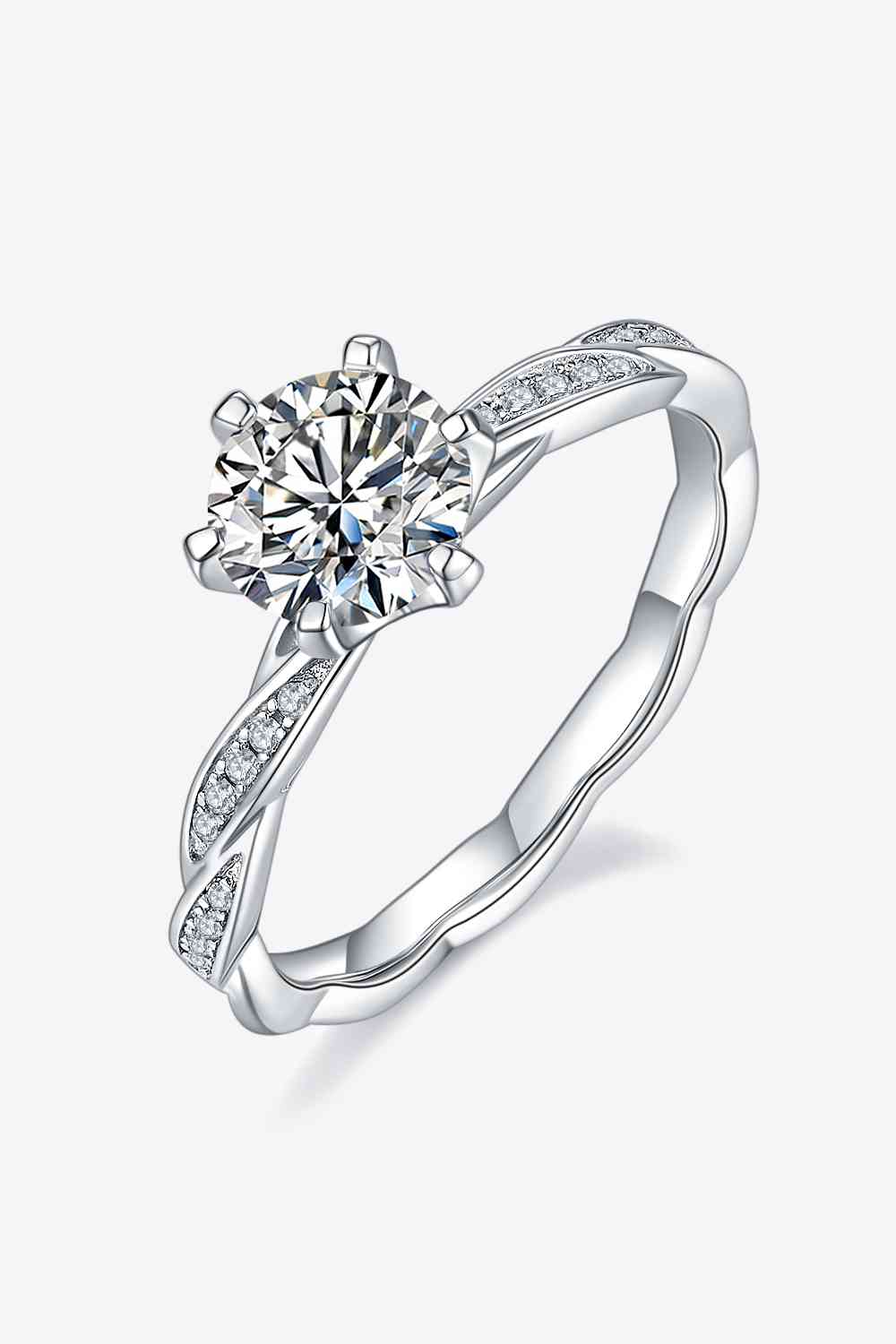 1 Carat Moissanite 925 Sterling Silver Ring - Ladyez