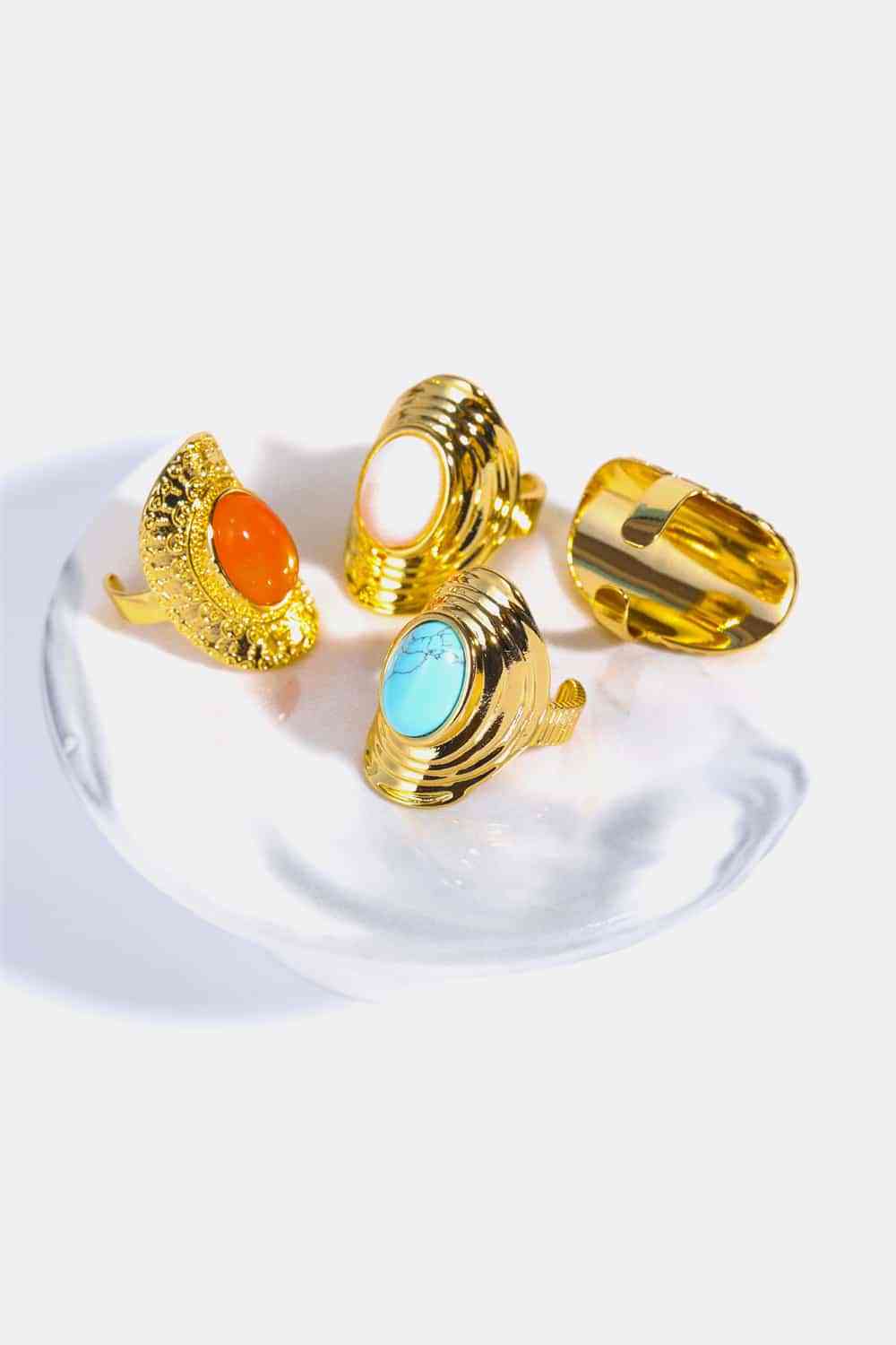 Natural Stone Copper Ring - Ladyez