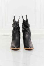 MMShoes Better in Texas Scrunch Cowboy Boots in Black - Ladyez