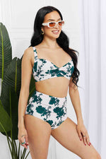 Marina West Swim Take A Dip Twist High-Rise Bikini in Forest - Ladyez