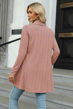 Open Front Long Sleeve Cardigan - Ladyez
