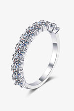 1 Carat Moissanite Half-Eternity Ring - Ladyez