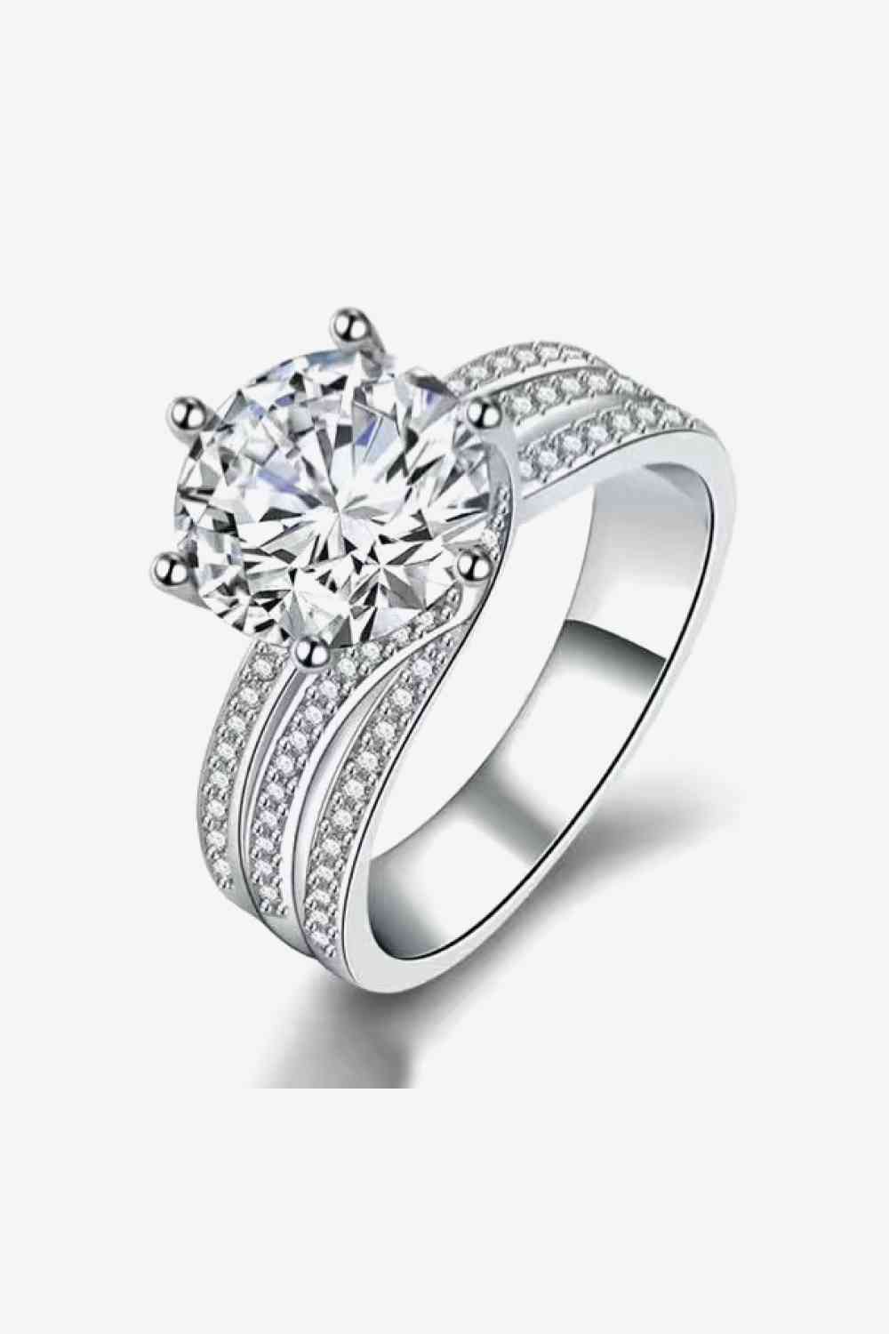 Adored 3 Carat Moissanite Three-Layer Ring - Ladyez