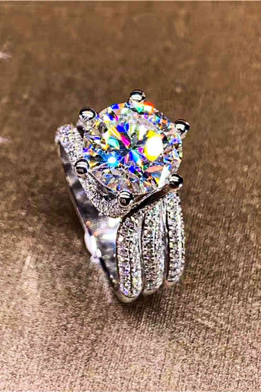 Adored 3 Carat Moissanite Three-Layer Ring - Ladyez