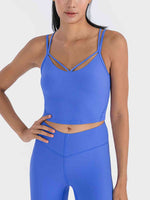 Double Strap Ribbed Sports Cami - Ladyez
