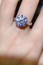5 Carat Moissanite Platinum-Plated Ring - Ladyez