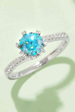 1 Carat Moissanite 925 Sterling Silver Ring - Ladyez