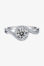 1 Carat Moissanite Crisscross Ring - Ladyez