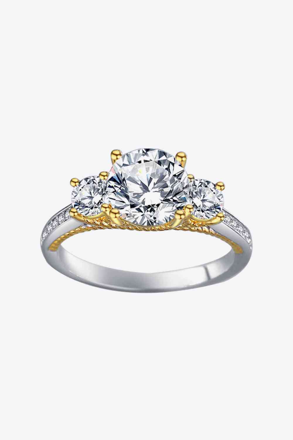 2 Carat Moissanite Contrast Ring - Ladyez