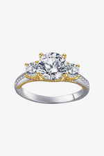 2 Carat Moissanite Contrast Ring - Ladyez