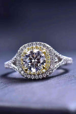 Two-Tone 1 Carat Moissanite Ring - Ladyez