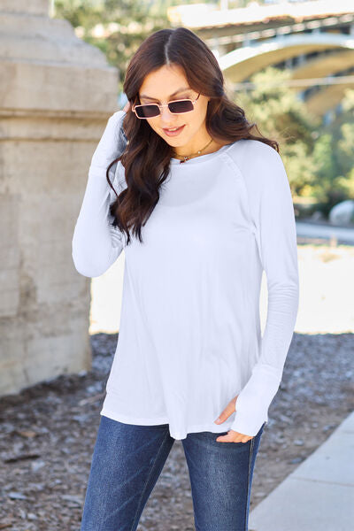 Basic Bae Full Size Round Neck Long Sleeve T-Shirt - Ladyez