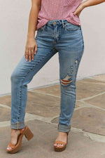 Judy Blue Macy Full Size Mid Rise Boyfriend Jeans - Ladyez