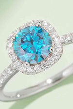 Adored 1 Carat Moissanite 925 Sterling Silver Halo Ring - Ladyez