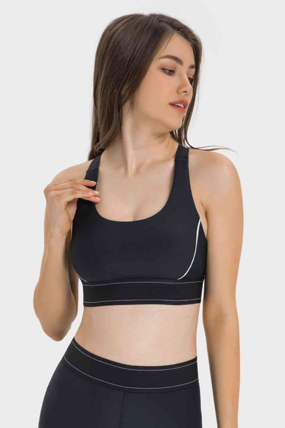 Contrast Sports Bra - Ladyez
