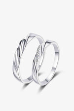 Minimalist 925 Sterling Silver Rhodium-Plated Ring - Ladyez
