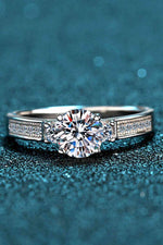 Lucky Charm Moissanite Rhodium-Plated Ring - Ladyez