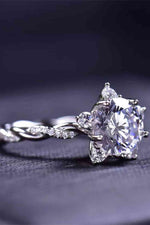3 Carat Moissanite Twisted Ring - Ladyez