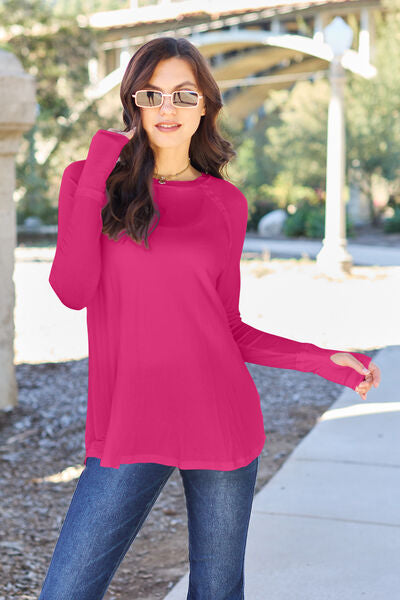 Basic Bae Full Size Round Neck Long Sleeve T-Shirt - Ladyez