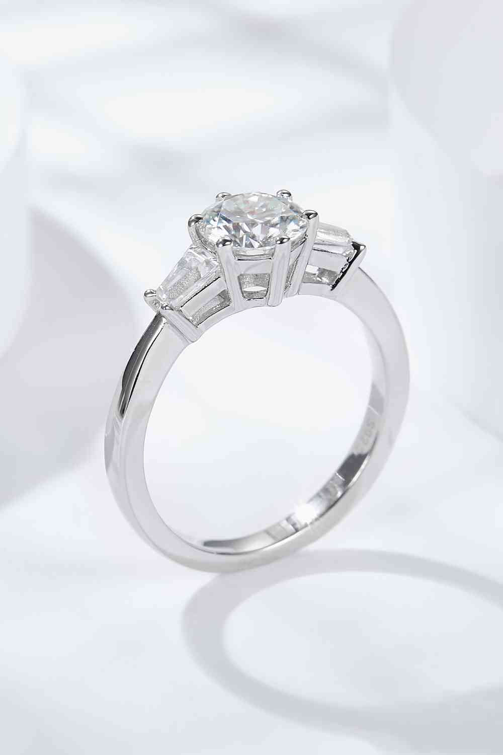 Loyal Love 1 Carat Moissanite Platinum-Plated Ring - Ladyez
