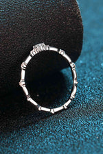 Moissanite 925 Sterling Silver Rhodium-Plated Ring - Ladyez