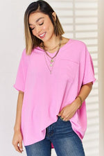 Zenana Texture Short Sleeve T-Shirt - Ladyez