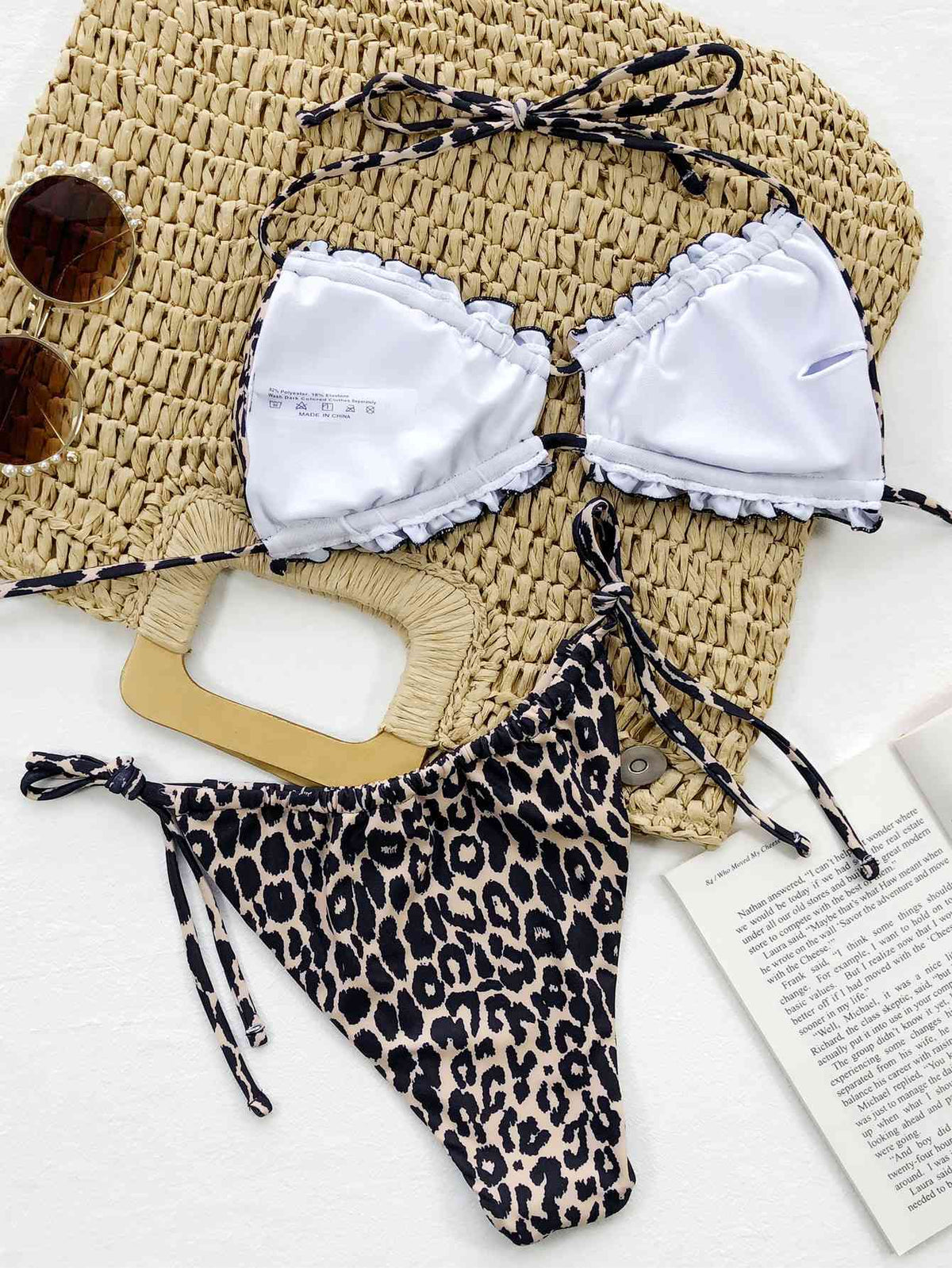 Frill Trill Halter Neck Bikini Set - Ladyez